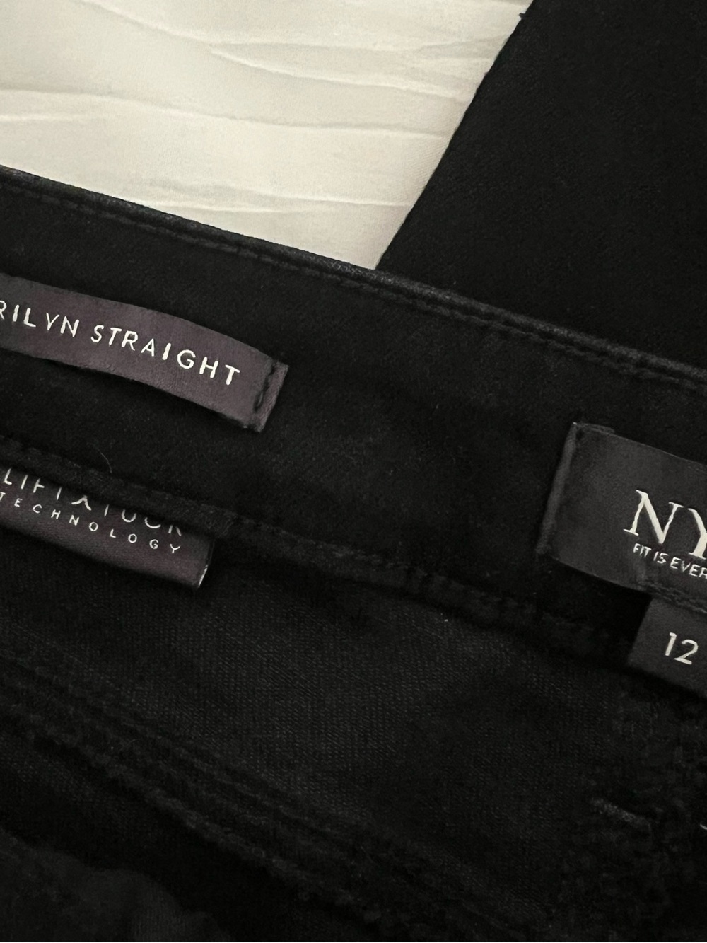 NYDJ Black Women's Jeans Marilyn Straight - Picture 5 of 8